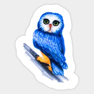 Blue Philippine Owl Sticker